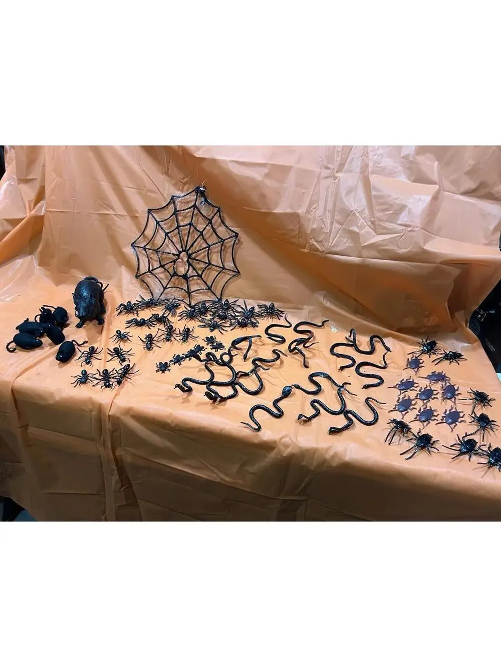 Rubber Snakes , Ants, Flies,roaches, Rat for Halloween Prop Decorations